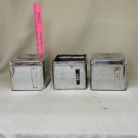 3 Lincoln Beauty Ware canisters 1 Canette canister and spoonrest - Picture 6 of 14